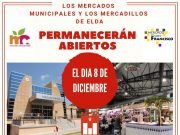 El próximo martes 8 de diciembre abrirán los Mercados Municipales y los Mercadillos de Elda en su horario habitual Mercados y mercadillo Elda 8-12-2020