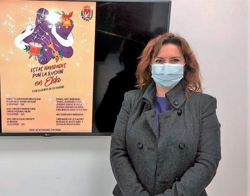 Cultura de Elda organiza un programa de eventos y actuaciones navideñas que serán ofrecidas de manera telemática Concejala de Cultura de Elda, Rosa Vidal