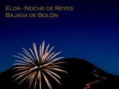 Bajada de antorchas en Bolón, Elda, la noche de Reyes Magos Foto - @juanjustamante