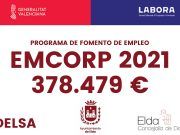 El Ayuntamiento de Elda solicita más de 378.000 euros de los fondos EMCORP 2021 para la contratación de 28 personas mayores de 30 años EMCORP-2021-ELDA