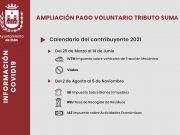 Ampliados los plazos de pago de los impuestos y tributos municipales gestionados por Suma Impuestos y tributos municipales gestionados por Suma