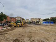 Remodelación en el parking del Polígono Almafrá para crear cien plazas de aparcamiento próximas al mercadillo de San Francisco de Sales y el colegio Nuevo Almafrá Obras de remodelación del aparcamiento del Polígono Almafrá