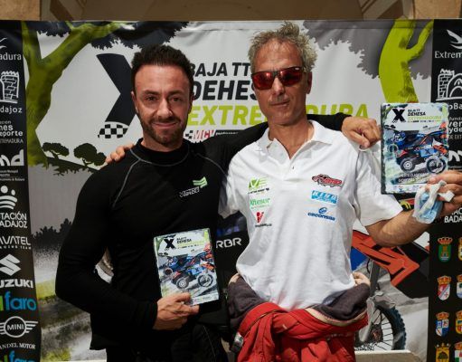 Víctor Verdú y su copiloto Alfonso de Miguel vuelven al Campeonato de España de Rally TT consiguiendo su primer podium del 2.021. Subida al podium Baja Dehesa Extremadura