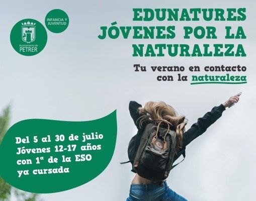Petrer propone un programa de ocio medioambiental gratuito dirigido a jóvenes de 12 a 17 años para el mes de julio EDUNATURES