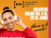 La Escuela Oficial de Idiomas de Elda abre el periodo de matriculación online para el próximo curso del 11 al 28 de junio La Escuela Oficial de Idiomas de Elda abre el periodo de matriculación online