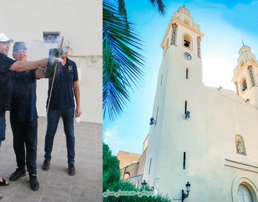 Hoy, festividad de Santa Ana, se ha revivido la vieja tradición eldense de despertar a la población con un lanzamiento de cohetes. Lanzamiento de cohetes en Santa Ana, Elda