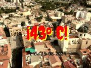 Elda registró este domingo, 43.8 grados, la temperatura más alta del año y desde que se tienen registros. 43 grados Elda