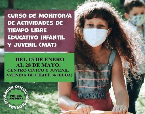 Curso de Monitor de Actividades de Tiempo Libre Educativo Infantil y Juvenil puesto en marcha por la Concejalía de Juventud de Elda