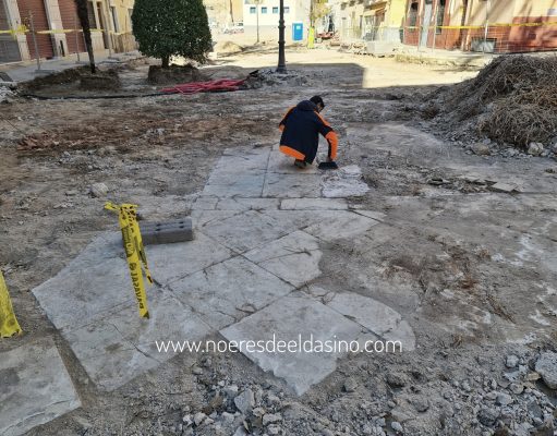 Remodelación de la Plaza de Arriba de Elda para recuperar el esplendor que tuvo en la época medieval Antiguo suelo de la Plaza de Arriba de Elda
