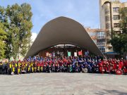Elda celebró este domingo el desfile de collas y agrupaciones musicales Agrupaciones musicales de las comparsas de las fiestas de Moros y Cristianos de Elda