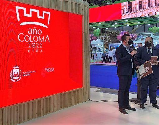 Elda presenta en Fitur la programación del Año Coloma como la gran propuesta cultural, turística y de ocio de la ciudad para 2022 Elda presenta la programación del Año Coloma en Fitur