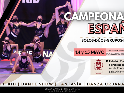 En Mayo el Campeonato de España de Fitkid, que será clasificatorio para el Mundial, estará en Elda Campeonato de España de Fitkid en Elda 2022
