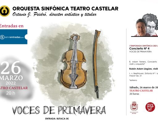 La Orquesta Sinfónica del Castelar regresa este sábado, 26 de marzo 2022, al escenario del teatro después de dos años de ausencia por la pandemia ‘Voces de Primavera’