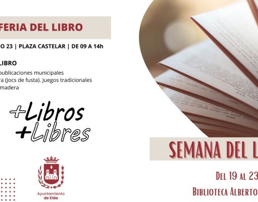 Elda celebra el Día del Libro con una feria en la Plaza Castelar el sábado 23 de abril Feria del Libro Elda