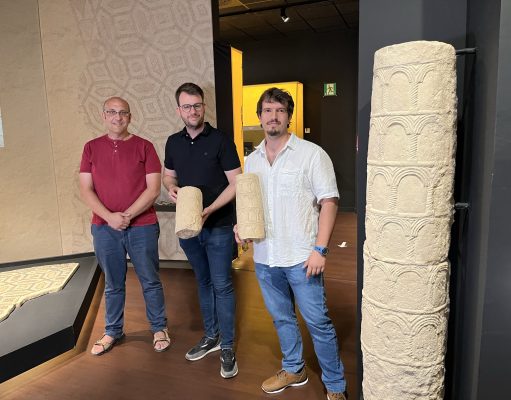 El Museo Dámaso Navarro de Petrer expone la columna encontrada en las excavaciones de la plaza de Baix Columna encontrada en las excavaciones de la plaza de Baix