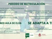 La UNED Aula de Elda abre el periodo de matriculación de su oferta formativa para el curso 2022-23 MATRICULACIÓN UNED ELDA