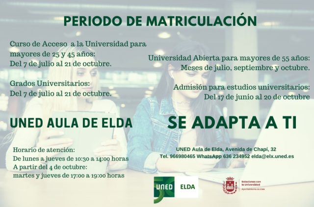MATRICULACIÓN UNED ELDA
