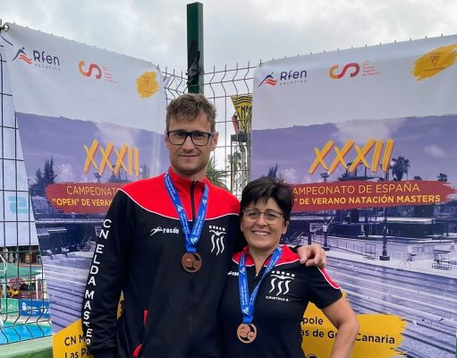 Dos bronces en el nacional de Las Palmas, para el Club Natación Elda Master