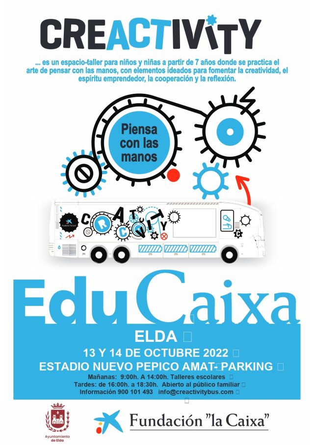 El vehículo itinerante ‘Creactivity’ estará los días 13 y 14 de octubre en Elda