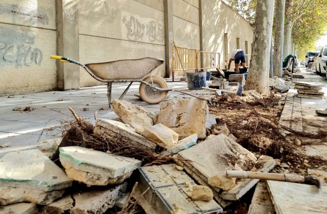 Renovación de las aceras de la avenida de Ronda