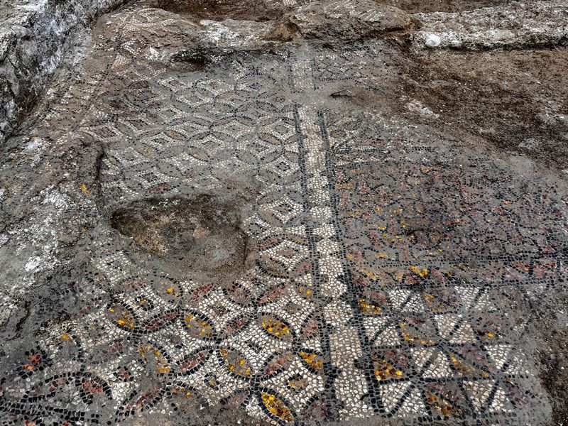 Mosaico en basílica de época romana