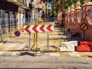 Las obras de remodelación de la calle Ramón Gorgé de Elda se retomarán la próxima semana Calle Ramón Gorgé en obras - Elda