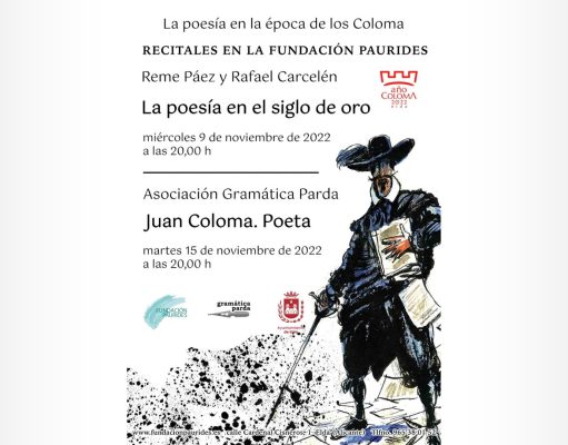 La Fundación Paurides de Elda acoge este mes dos actividades que permitirán conocer la vertiente poética de Juan y Carlos Coloma La vertiente poética de Juan y Carlos Coloma
