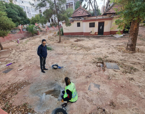 Salen a la luz restos humanos en las obras del Jardín de la Música de Elda Restos humanos, Jardín de la Música Elda - 2022