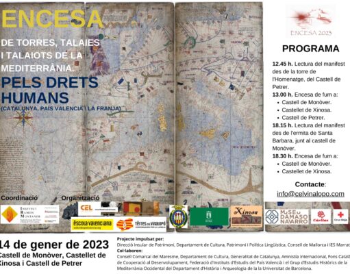 Los castillos de Petrer y Monóvar se suman al encendido de fuegos a favor de los derechos humanos