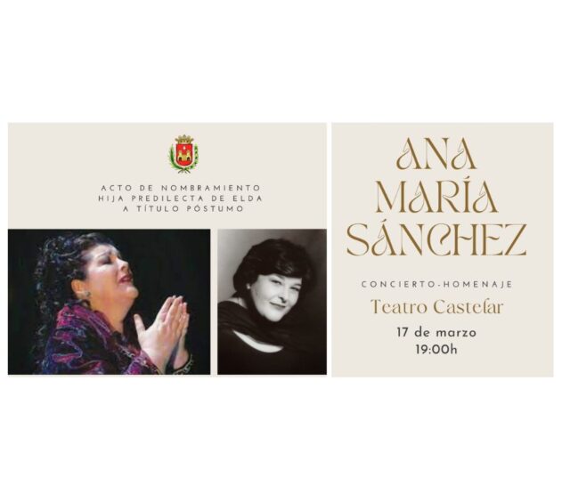 Nombramiento de Ana María Sánchez como Hija Predilecta de Elda a título póstumo