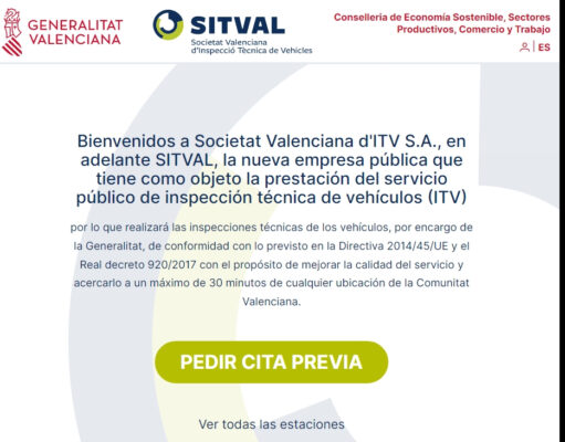 La Sociedad Valenciana de ITV pone en marcha una nueva web de cita previa para la inspección técnica de vehículos La Sociedad Valenciana de ITV pone en marcha una nueva web de cita previa