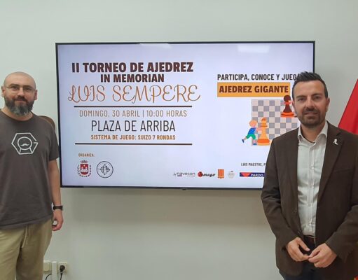 El Torneo ‘Luis Sempere’ de ajedrez vuelve a Elda para su segunda edición, que tendrá lugar el 30 de abril en la Plaza de Arriba