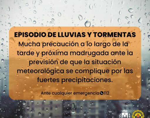 Suspendidas las actividades extraescolares en los centros educativos y el deporte escolar en las instalaciones municipales de Elda ante la previsión de fuertes lluvias para esta tarde Alerta lluvia Elda