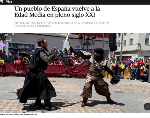 El diario argentino Clarín se hace eco en sus páginas de la celebración de las Fiestas de Moros y Cristianos de Elda