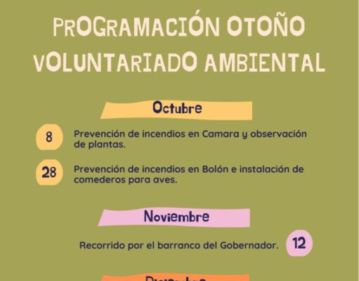 La Concejalía de Medio Ambiente de Elda da a conocer el calendario del voluntariado ambiental para el último trimestre de 2023