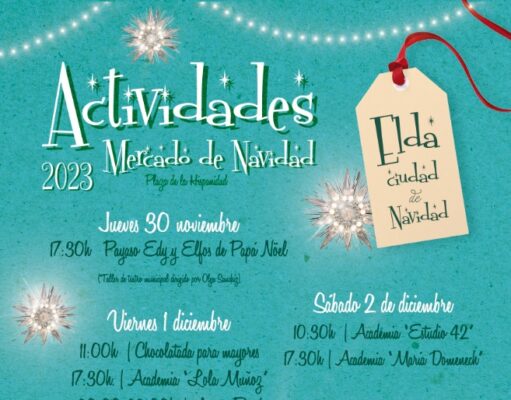 El Mercado Navideño eldense vuelve a la Plaza de la Hispanidad con casetas de artesanía, alimentación, moda, regalos y una bola gigante de nieve con buzón de Papa Noel Mercado de Navidad 2023