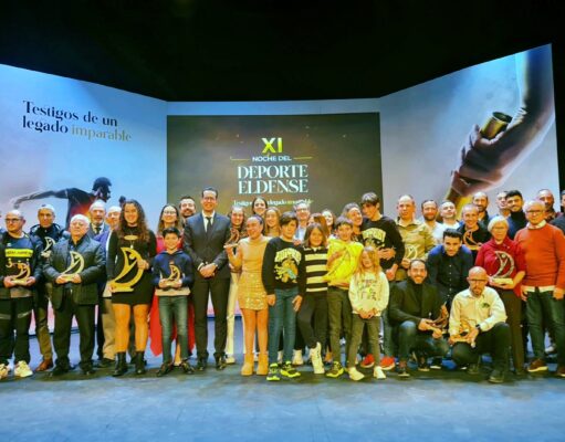 Elda premia en la XI Noche del Deporte Eldense el esfuerzo y los éxitos de sus deportistas, técnicos y directivos a lo largo de 2023