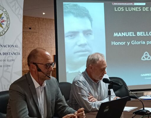 La sede de la UNED en Elda cerró ayer la quinta edición del ciclo de conferencias ‘Los Lunes de la UNED’ con una charla de Gabriel Segura sobre Manuel Bellot, alcalde de Elda entre agosto de 1936 y julio de 1938 Una conferencia de Gabriel Segura sobre Manuel Bellot, alcalde de Elda entre 1936 y 1938, pone el cierre al ciclo 'Los Lunes de la UNED'