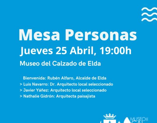 El jueves 25-04 en el Museo del Calzado en Elda se debatirá sobre la relevancia de la arquitectura y el diseño urbano en la mejora de la calidad de vida