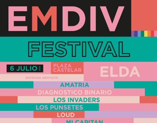 Más de 12 horas de música en directo el próximo sábado 6/7/24 en el Emdiv Festival en Elda