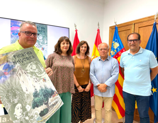 Presentada la portada de la revista Fiestas Mayores de Elda 2024 creada por Juan Justamante, Mercedes Candelas la presentará a finales de agosto Presentación de la portada de Fiestas Mayores Elda 2024