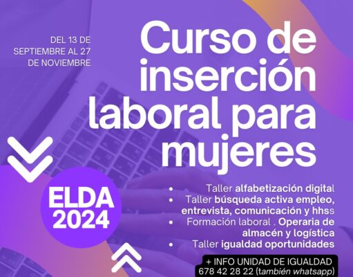 El Ayuntamiento de Elda pone en marcha el programa formativo para facilitar la inserción laboral a mujeres en riesgo de exclusión social Programa formativo para facilitar la inserción laboral a mujeres en riesgo de exclusión social