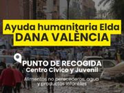 El Ayuntamiento de Elda organiza la recogida de alimentos, agua y productos de higiene personal para los afectados por la DANA