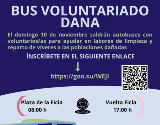 El Ayuntamiento de Elda fletará otros tres autobuses este domingo 10 de noviembre, para trasladar a más de 150 voluntarios dispuestos a ayudar en la localidad valenciana de Sedaví