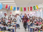 600 alumnos y alumnas de Primaria del Colegio Padre Manjón han estrenado hoy la primera planta del nuevo comedor escolar