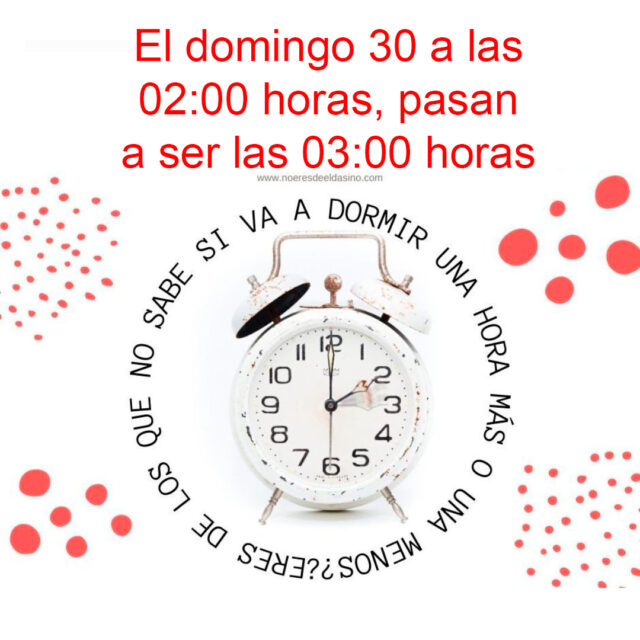 Cambio de hora - Verano