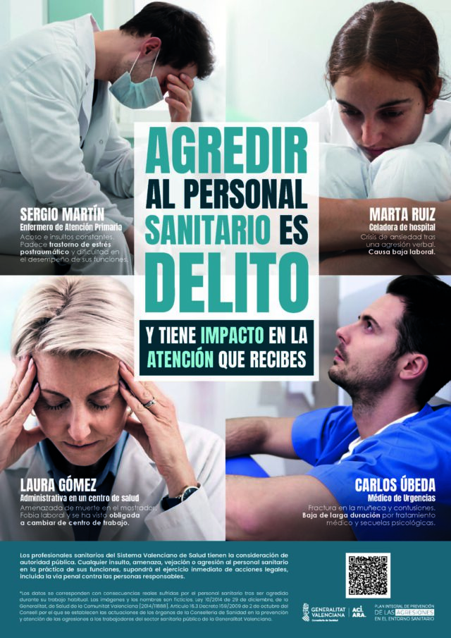 Cualquier agresión al personal sanitario es delito
