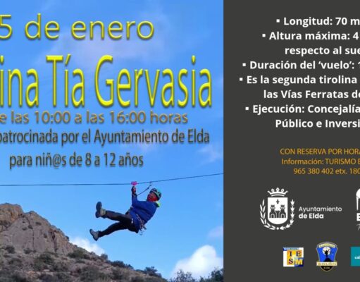Nueva tirolina infantil de 70 metros en las Vías Ferratas de Bolón en Elda a partir del lunes 5 de enero