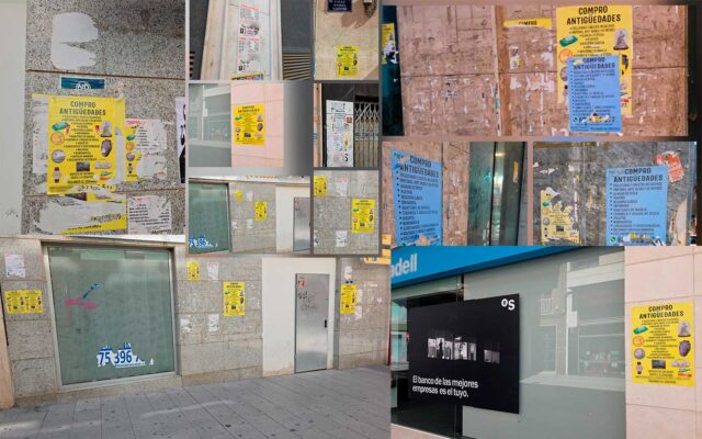 Publicidad ilegal en las calles de Elda