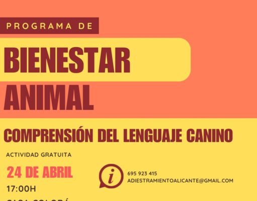 Una sesión para identificar el estrés y las señales emocionales en perros, este 24 de abril en Elda en la Casa Colorá